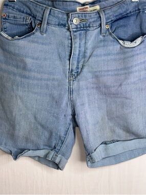 Signature by Levi Strauss Light Blue Denim Jean Shorts Mid Rise